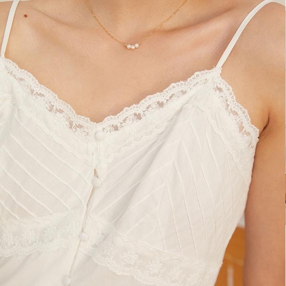 Simple Retro Adela Cotton Camisole Dress - Picture 3 of 3